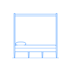 Furniture Bed Frames Cove Canopy Bed Vinyl Svg File, Free Vectors File